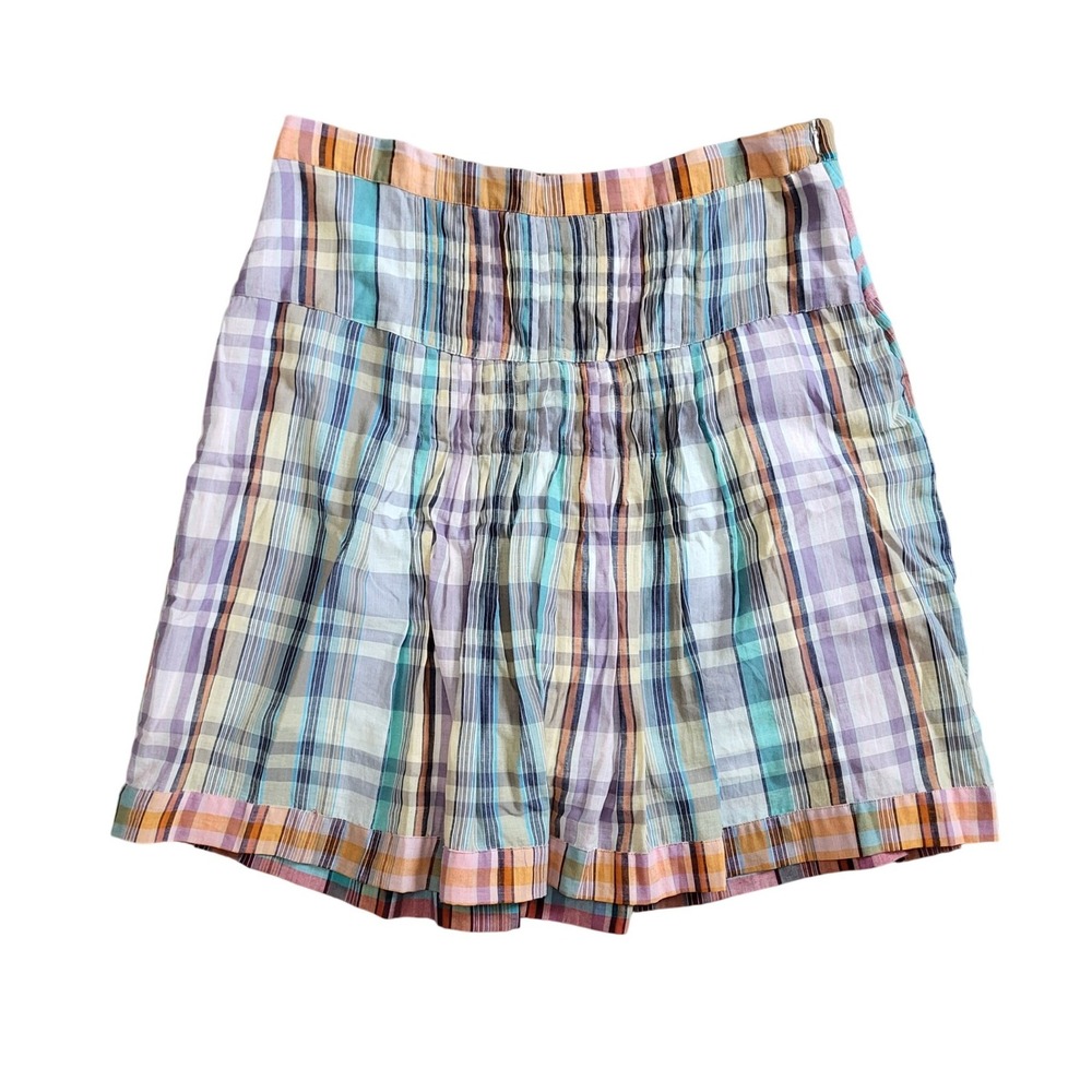 Delia's Paige Plaid Mini Skirt NWT Multi Color Cotton Pleated Y2K Size 13 14